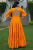 Pleasant Orange Kutchi Work Rayon Navratri Wear Gown