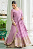 Fascinating Pink Embroidered Georgette Festival Wear Gown With Dupatta