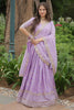 Gorgeous Lavender Sequins Jacquard Wedding Wear Lehenga Choli