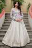 Gorgeous Off-White Sequins Jacquard Event Wear Lehenga With Long Top