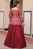 Adorable Maroon Silk Designer Lehenga With Zari Weaving Jacket