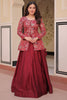 Adorable Maroon Silk Designer Lehenga With Zari Weaving Jacket