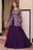 Fabulous Purple Silk Festival Wear Lehenga With Weaving Jacket