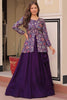 Fabulous Purple Silk Festival Wear Lehenga With Weaving Jacket