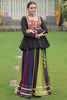 Pretty Multi-Color Gamthi Work Rayon Navratri Lehenga With Peplum Top