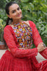 Beautiful Red Badhani Printed Georgette Traditional Lehenga Choli