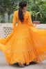 Precious Yellow Badhani Printed Georgette Navratri Special Lehenga Choli