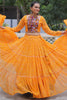 Precious Yellow Badhani Printed Georgette Navratri Special Lehenga Choli