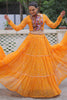 Precious Yellow Badhani Printed Georgette Navratri Special Lehenga Choli