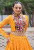 Precious Yellow Badhani Printed Georgette Navratri Special Lehenga Choli