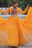 Precious Yellow Badhani Printed Georgette Navratri Special Lehenga Choli