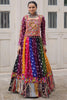 Lovely Multi-Color Printed Georgette Navratri Wear Lehenga With Blouse