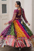 Lovely Multi-Color Printed Georgette Navratri Wear Lehenga With Blouse