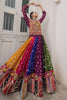 Lovely Multi-Color Printed Georgette Navratri Wear Lehenga With Blouse