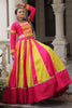 Eye-Catching Yellow & Pink Embroidered Silk Navratri Lehenga Choli