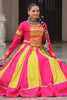 Eye-Catching Yellow & Pink Embroidered Silk Navratri Lehenga Choli