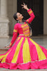 Eye-Catching Yellow & Pink Embroidered Silk Navratri Lehenga Choli