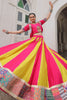 Incredible Pink Gota Patti Silk Navratri Lehenga With Jacket Style Blouse