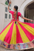 Incredible Pink Gota Patti Silk Navratri Lehenga With Jacket Style Blouse