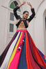 Spectacular Multi-Color Silk Navratri Special Lehenga Choli With Koti