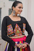 Spectacular Multi-Color Silk Navratri Special Lehenga Choli With Koti