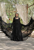 Enchanting Black Georgette Event Wear Gown With Dupatta