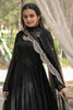 Enchanting Black Georgette Event Wear Gown With Dupatta