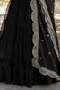 Enchanting Black Georgette Event Wear Gown With Dupatta