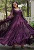 Captivating Wine Georgette Traditional Gown With Dupatta