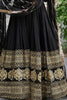 Stunning Black Sequins Georgette Event Wear Gown With Dupatta