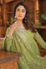 Stunning Light Green Embroidered Georgette Gown With Dupatta