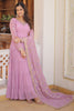 Adorable Light Purple Sequins Georgette Festival Wear Gown 