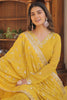 Spectacular Yellow Embroidered Georgette Haldi Wear Gown