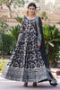 Charming Black Embroidered Jacquard Reception Wear Gown