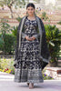 Charming Black Embroidered Jacquard Reception Wear Gown