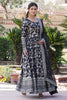 Charming Black Embroidered Jacquard Reception Wear Gown