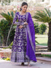 Glamorous Purple Embroidered Jacquard Festival Wear Gown