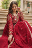 Alluring Red Zari Embroidered Georgette Anarkali Gown With Dupatta