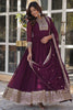 Attractive Purple Sequins Georgette Event Wear Anarkali Gown