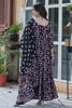 Endearing Black Pichwai Printed Cotton Traditional Anarkali Suit