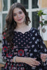 Endearing Black Pichwai Printed Cotton Traditional Anarkali Suit