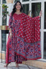 Lovable Maroon Pichwai Printed Cotton Casual Wear Anarkali Suit