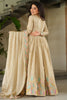 Charming Off-White Thread Embroidered Chinon Festival Wear Gown