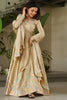 Charming Off-White Thread Embroidered Chinon Festival Wear Gown