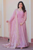 Outstanding Pink Chiffon Function Wear Gown With Sequins Work Dupatta