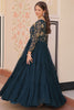 Glamorous Rama Green Sequins Georgette Event Wear Gown