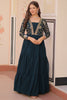 Glamorous Rama Green Sequins Georgette Event Wear Gown