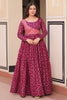 Wonderful Wine Color Zari Weaving Cotton Festival Wear Gown