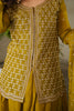 Bewitching Mehendi Green Beads Work Silk Sharara Suit With Dupatta