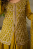 Bewitching Mehendi Green Beads Work Silk Sharara Suit With Dupatta